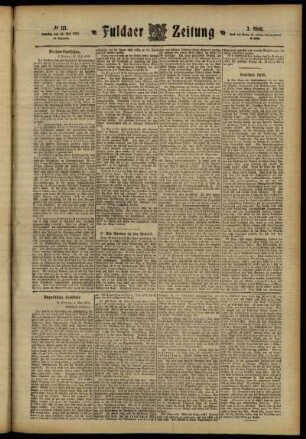 Zweite Ausgabe vom Samstag, den 18. Mai 1912.