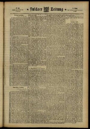 Zweite Ausgabe vom Samstag, den 18. Mai 1912.