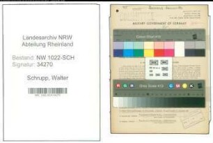Entnazifizierung Walter Schrupp , geb. 06.03.1910 (Landwirt)