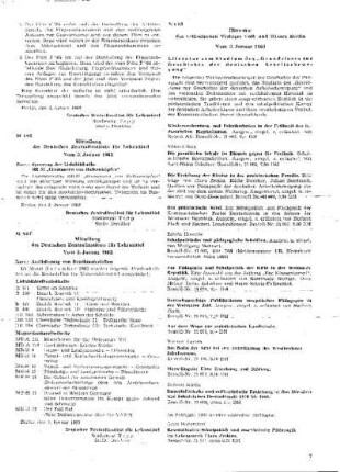 Mitteilung des Deutschen Zentralinstituts für Lehrmittel : 4/63 vom 3. Januar 1963 ; [Mitteilungen]