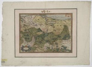 Karte von Mecklenburg, Pommern und Brandenburg, 1:910 000, Kupferstich, 1585