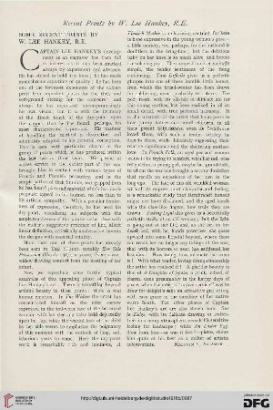 74: Some recent prints by W. Lee Hankey, R.E.