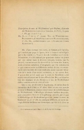 La loi Gombette : Reproduction intégrale de tous les manuscrits connus, V. Manuscrit de Wolfenbuttel