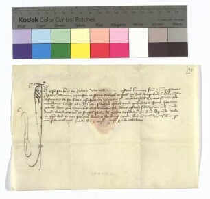 Heinrich [Karrer], Provinzial (minister) der Minderbrüder der Provinz Oberdeutschland (superioris Allamaniae), an Bruder Jodokus Wind: Er ernennt ihn mit Rat seiner Definitoren zum Lesemeister des Konvents Rothenburg [ob der Tauber] (Rotenburgensi).