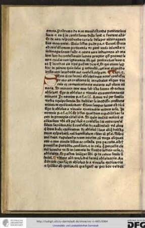 Sexto circa formam absolutionis notet confessor, primo an confitens sit innodatus aliquo vinculo excommunicationis maioris aut etiam minoris.