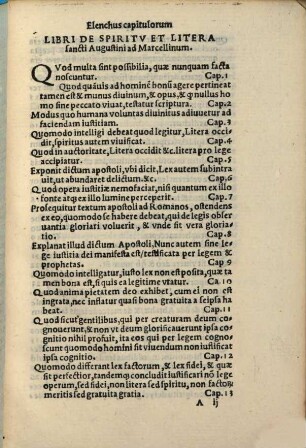 Divi Avrelii Avgvstini Hipponensis Episcopi De Spiritv Et Litera Liber Vnvs