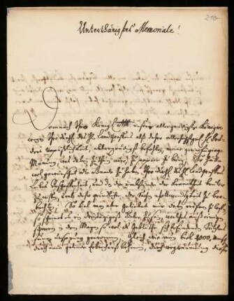 Brief von Johann Ludolph Ringelmann an Johann Dolaeus