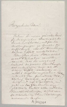 Richard Wagner (1813-1883) Autographen: Brief von Richard Wagner an Franz Lachner - BSB Autogr.Cim. Wagner, Richard.11