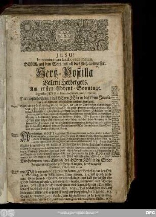 Hertz-Postilla Valerii Herbergers.