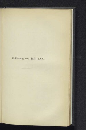 Erklärung von Tafel LXX.