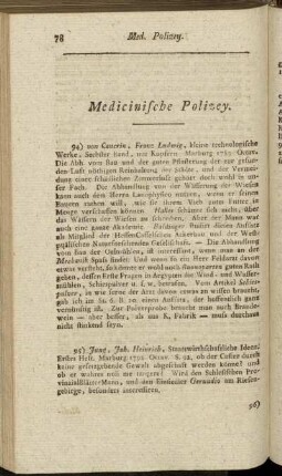 Medicinische Polizey.
