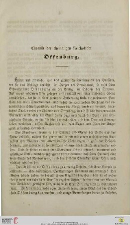Chronik der ehemaligen Reichsstadt Offenburg