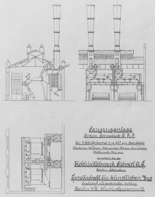 Saugzuganlage in einem Kraftwerk, Schema : Technikgeschichte | Maschinenbau | Kraftmaschinen | Dampfkesselalagen, Feuerungen