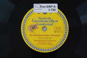 "Zar und Zimmermann" : Sonst spielt' ich / (A. Lortzing)