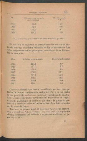 5) La moneda y el cambio en los años de la guerra