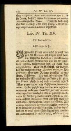 Tit. XV. De Interdictis.