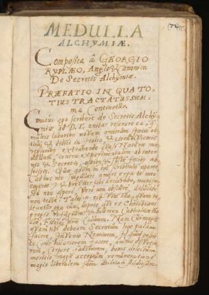 Georg Riplaeus: Medulla Alchymiae