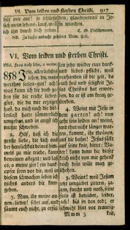 VI. Vom leiden und sterben Christi