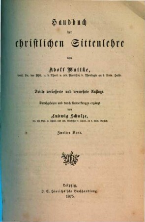 Handbuch der christlichen Sittenlehre, 2