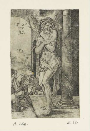Schmerzensmann an der Säule, Blatt 1 der Folge "Passion"