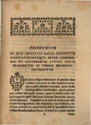 S. R. I. princeps politiam circa commercia et stvdia civivm svorvm rite adornans