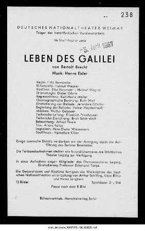 Leben des Galilei