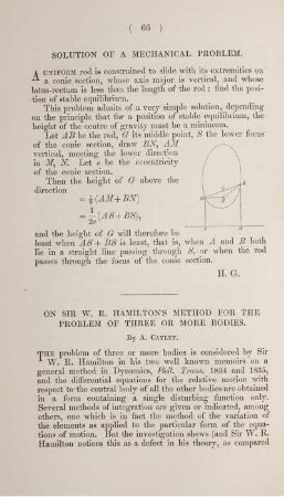 On Sir W. R. Hamilton's method for the problem of three or more bodies.