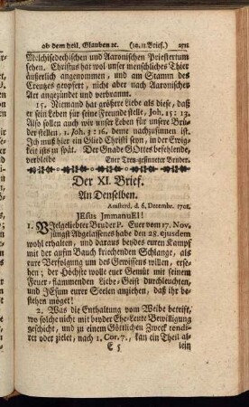 Der XI. Brief. - Der XX. Brief.