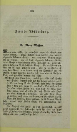 I. Vom Messen
