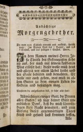 163-169, Andächtige Morgengebether.
