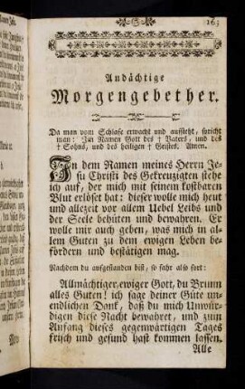 163-169, Andächtige Morgengebether.