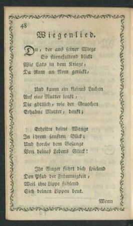 Wiegenlied.