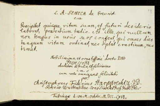 19 Harpprecht, Christophorus Fridericus