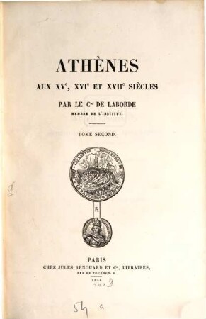 Athènes aux XVe, XVIe et XVIIe siècles, 2