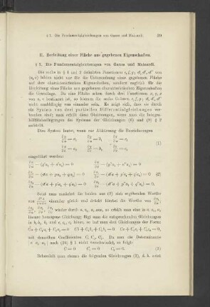 II. Herleitung einer Fläche aus gegebenen Eigenschaften.