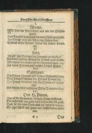 Poetische Grabschrifften.