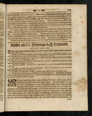 399-408, Epistel am IX. Sonntage nach Trinitatis