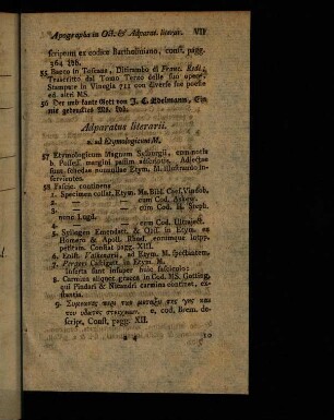 VII-XVI, Adparatus literarii. - Libri ab inventa typographia usque ad ann. 1500. impresst.