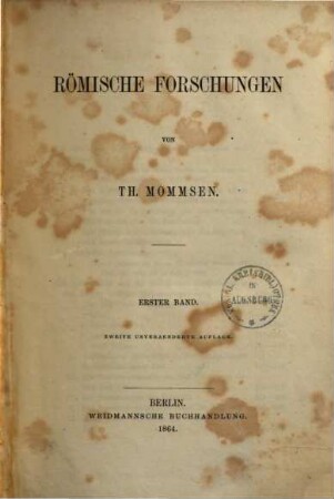 Römische Forschungen, 1