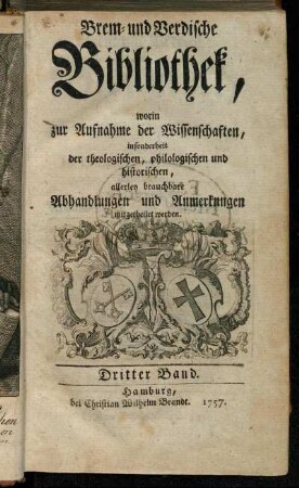 3: Brem- und Verdische Bibliothek