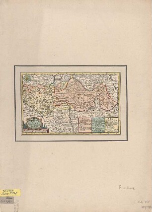 Karte vom Kreis Priebus, ca. 1:300 000, Kupferstich, vor 1745