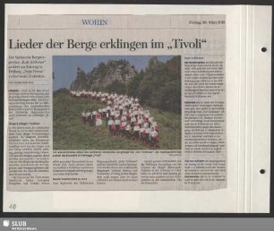 Lieder der Berge erklingen im "Tivoli"