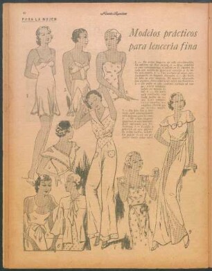 Modelos prácticos para lencería fina [Dibujos] : Para la mujer