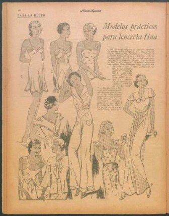 Modelos prácticos para lencería fina [Dibujos] : Para la mujer