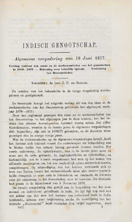 Algemeene vergadering van 19 Juni 1877