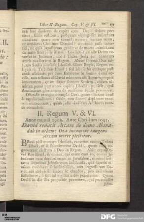 Liber II. Regum.