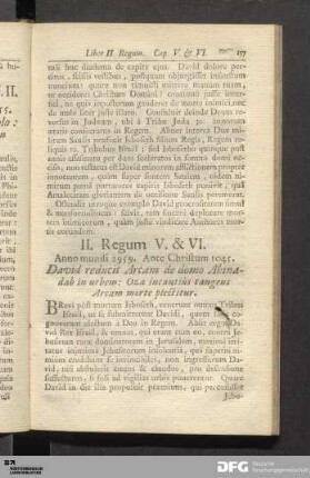 Liber II. Regum.