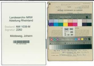 Entnazifizierung Johann Middeweg , geb. 08.12.1900 ()