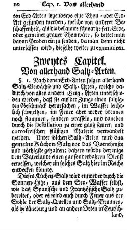 Zweytes Capitel. Von allerhand Saltz-Arten