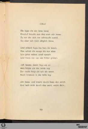 CXLV: Die lippe die der liebe hand